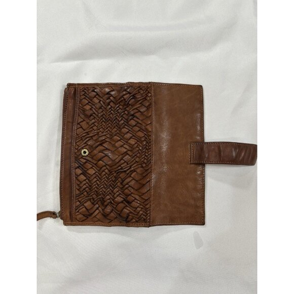 ARTISANS of India Cognac Leather Flap Bifold Clutch Wallet - Picture 3 of 4